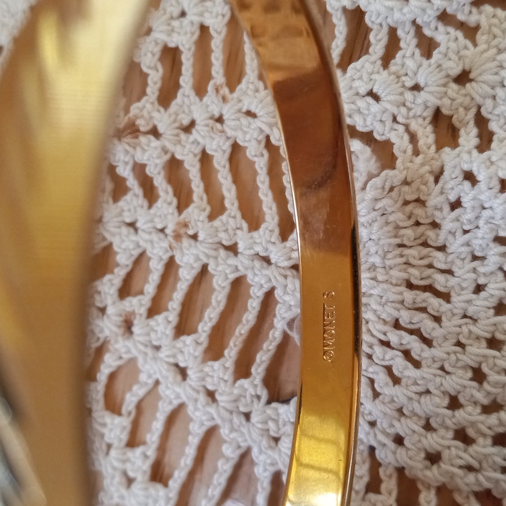 Vintage Monet "S" Gold Tone Bangle Bracelet - Picture 6 of 6